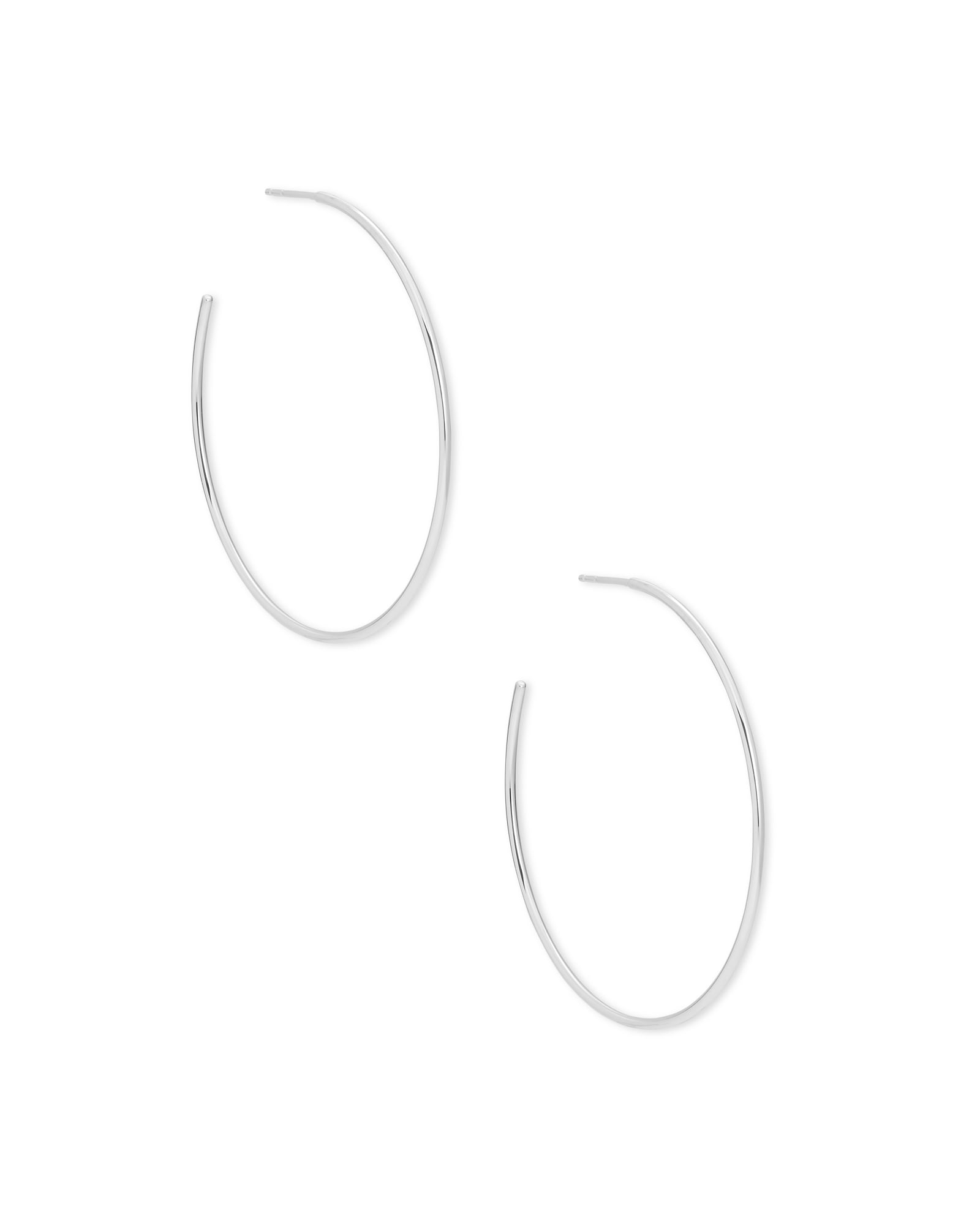 Kendra Scott Keeley 50mm Hoop Earrings in Sterling Silver | Metal